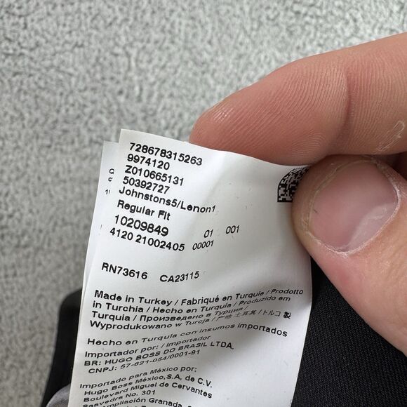 Hugo Boss Blazer Mens 40L Johnstons Lenon Black Wool Two Button NWT - Picture 10 of 12